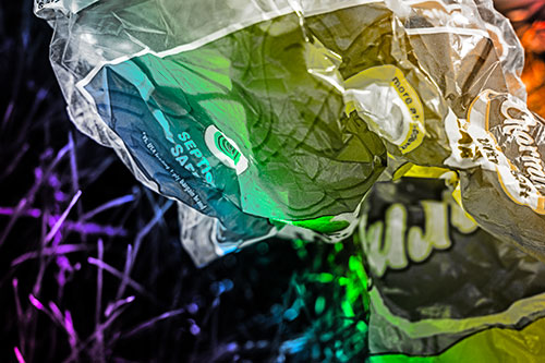 Growling Plastic Charmin Bag Among Grass (Rainbow Tone)