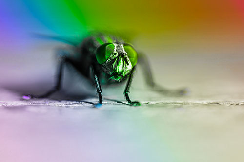 Morbid Open Mouthed Cluster Fly (Rainbow Tone)