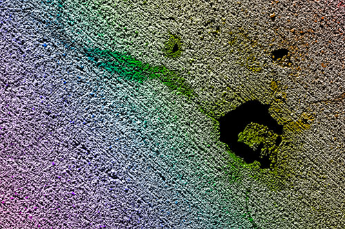 Screaming Wet Asphalt Face Cracking Apart (Rainbow Tone)