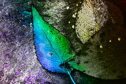 Soggy Cannibal Leaf Face Chewing Another Leaf (Rainbow Tone)