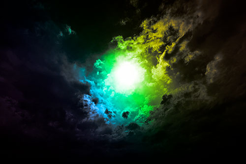 Sun Vortex Cloud Spiral (Rainbow Tone Photo)