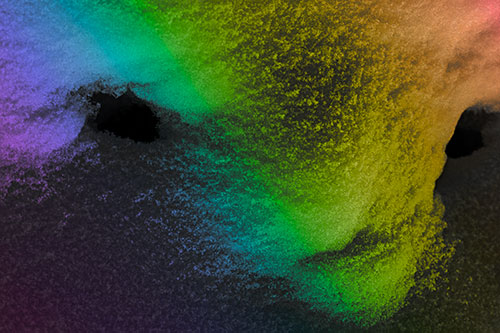 Triangle Powdered Snow Face Atop Soil (Rainbow Tone)
