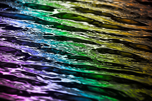 Wavy River Water Ripples (Rainbow Tone Photo)