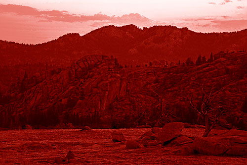 Arching Mountain Double Sunrise (Red Shade Photo)