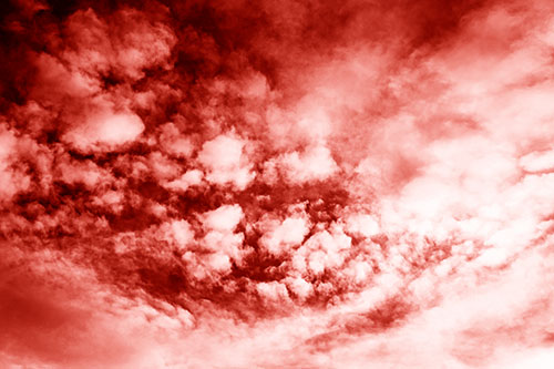 Cluster Clouds Forming Off White Mass (Red Shade Photo)