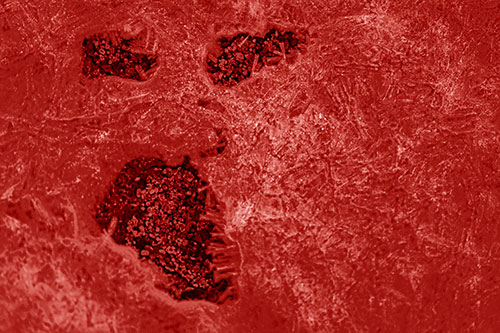 Frozen Ice Screaming Pebble Soil Face (Red Shade)