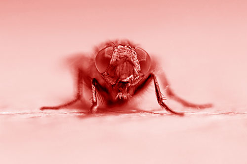 Glistening Cluster Fly Sticking Tongue Out (Red Shade)