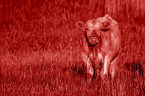 Grass Chewing Cow Spots Intruder (Red Shade Photo)