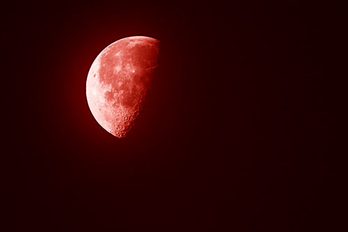 Half Moon Shining Bright (Red Shade Photo)