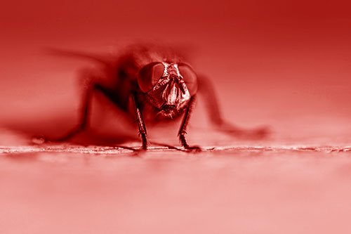 Morbid Open Mouthed Cluster Fly (Red Shade Photo)