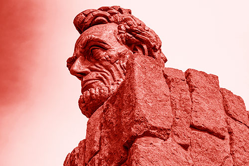 Presidential Statue Side View Headshot (Red Shade Photo)