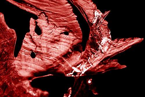 Shocked Jagged Curving Ice Face (Red Shade)