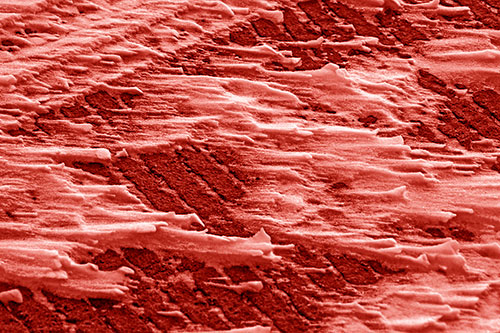 Snow Drifts Atop Rigid Pavement (Red Shade Photo)