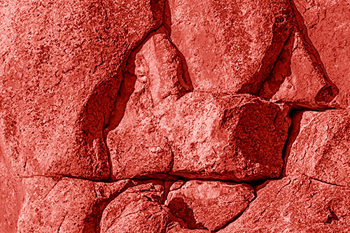 Stone Sphinx Within Rock Formation (Red Shade Photo)