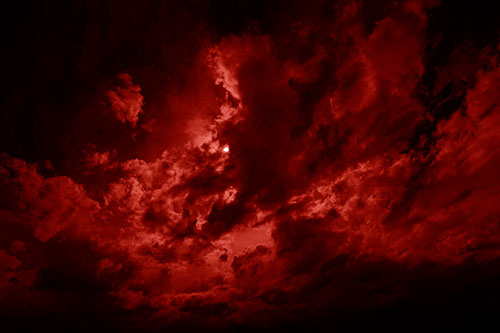 Sun Eyed Open Mouthed Creature Cloud (Red Shade Photo)