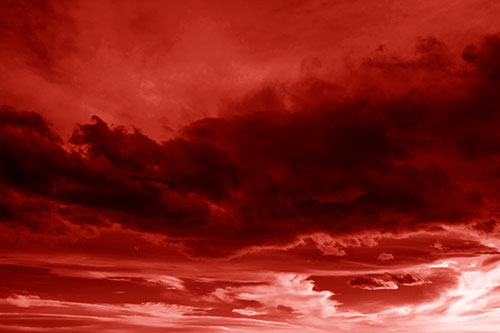 Sunset Producing Fire Orange Clouds (Red Shade)