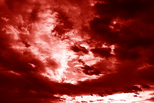 Thick Dark Cloud Refuses To Split In Half (Red Shade Photo)