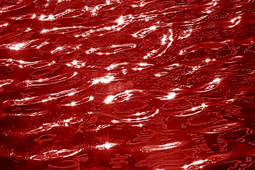 Water Ripples Sparkling Among Sunlight (Red Shade Photo)