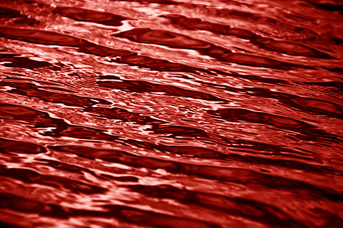 Wavy River Water Ripples (Red Shade Photo)