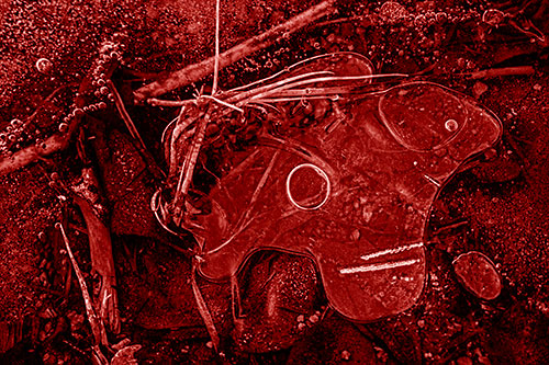 Wide Eyed Bubble Ice Face Looking Downward (Red Shade)