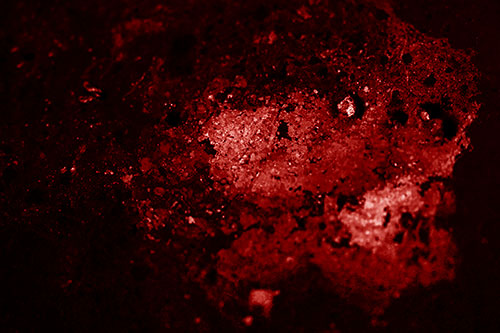 Wide Eyed Oil Demon Face Floating Atop Water (Red Shade)