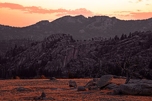 Arching Mountain Double Sunrise (Red Tint Photo)