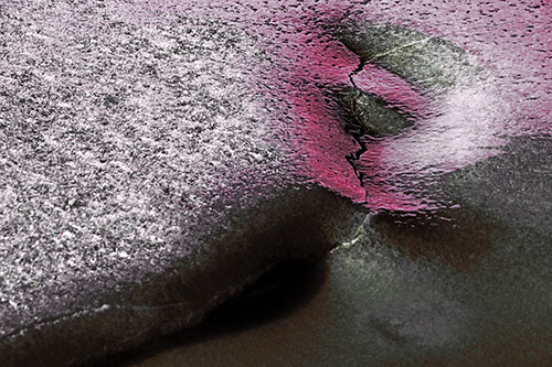 Frozen Cracking Ice Valley (Red Tint)