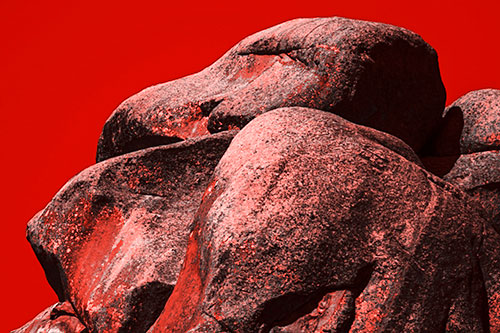 Ancient Rock Face Formation (Red Tone)