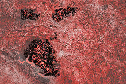 Frozen Ice Screaming Pebble Soil Face (Red Tone)