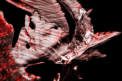 Shocked Jagged Curving Ice Face (Red Tone)