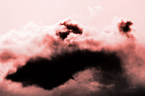 Smearing Neutral Faced Cloud Formation (Red Tone Photo)