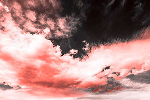 Sunset Illuminating Large Cloud Mass (Red Tone Photo)