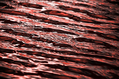 Wavy River Water Ripples (Red Tone Photo)