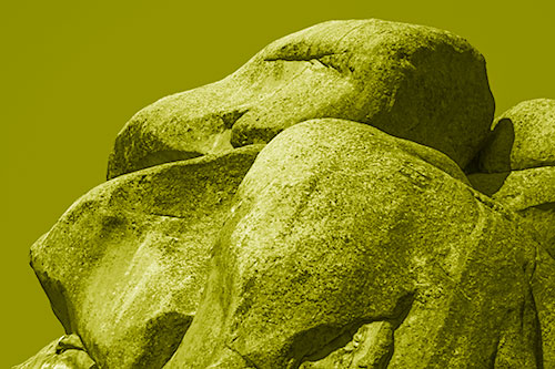 Ancient Rock Face Formation (Yellow Shade)