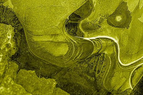 Angry Fuming Frozen River Ice Face (Yellow Shade)