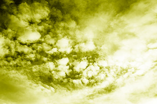 Cluster Clouds Forming Off White Mass (Yellow Shade Photo)
