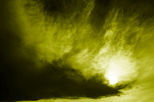 Dark Cloud Mass Holding Sun (Yellow Shade Photo)