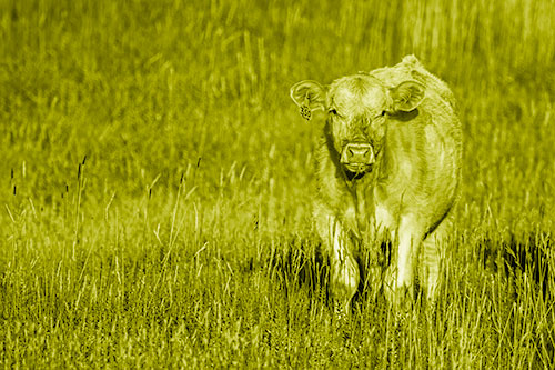 Grass Chewing Cow Spots Intruder (Yellow Shade Photo)