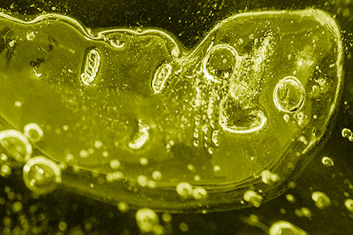 Happy Bubble Faced Blob Frozen Among River (Yellow Shade)