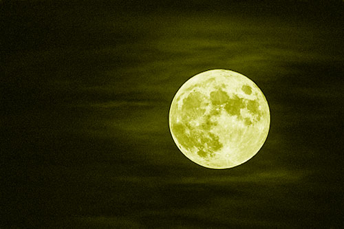 October Full Hunters Moon (Yellow Shade Photo)