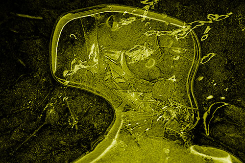 Shattering Ice Head Cracking Smile Along Shore (Yellow Shade)