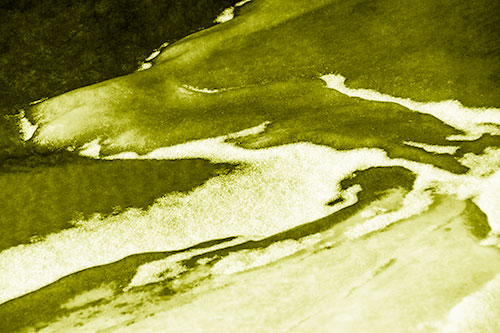 Sleeping Polar Bear Ice Formation (Yellow Shade Photo)
