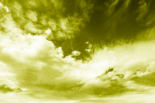 Sunset Illuminating Large Cloud Mass (Yellow Shade Photo)