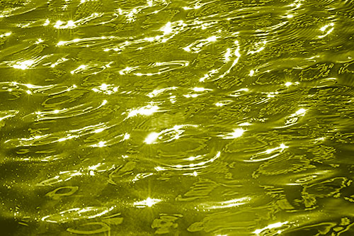 Water Ripples Sparkling Among Sunlight (Yellow Shade Photo)