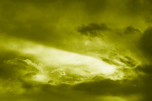 White Light Tearing Through Clouds (Yellow Shade Photo)