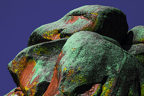 Ancient Rock Face Formation (Yellow Tint)