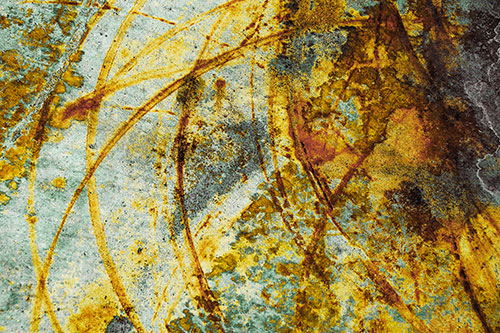 Dry Liquid Stains Turning Concrete Into Art (Yellow Tint Photo)