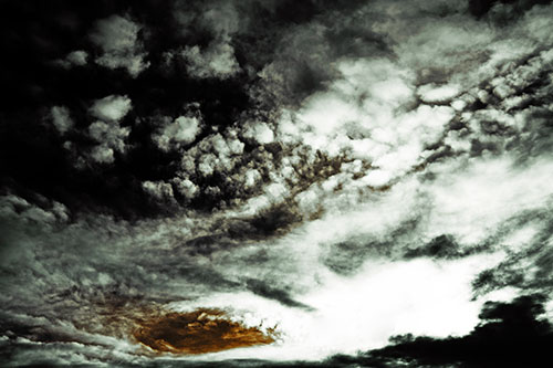 Evil Eyed Cloud Invades Bright White Light (Yellow Tint)