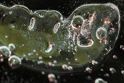 Happy Bubble Faced Blob Frozen Among River (Yellow Tint)