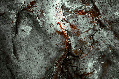 Stained Blood Splatter Rock Surface (Yellow Tint Photo)